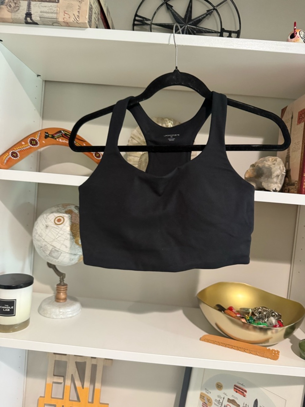 Jockey Black Racerback Athletic Bra